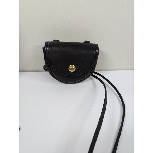 Coach Handbags - Vintage COACH black Leather Mini Belt or Crossbody Bag Authentic